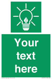 SV10791: Custom Green square with Save Energy