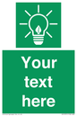 SV10791: Custom Green square with Save Energy