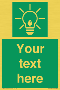 SV10791: Custom Green square with Save Energy