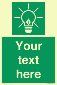 SV10791: Custom Green square with Save Energy