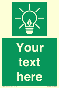 SV10791: Custom Green square with Save Energy