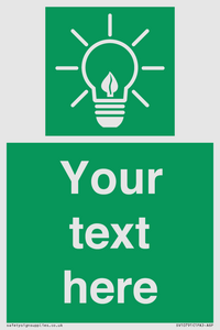 SV10791: Custom Green square with Save Energy