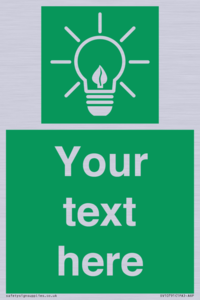 SV10791: Custom Green square with Save Energy