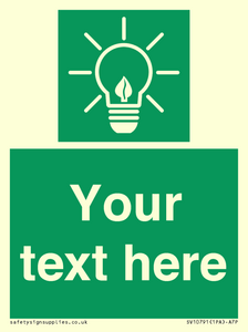 SV10791: Custom Green square with Save Energy