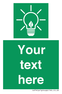 SV10791: Custom Green square with Save Energy