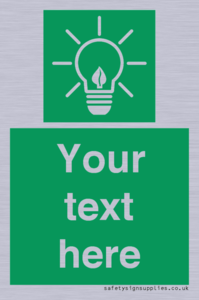 SV10791: Custom Green square with Save Energy