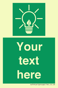 SV10791: Custom Green square with Save Energy