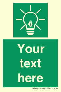 SV10791: Custom Green square with Save Energy