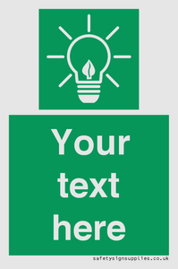 SV10791: Custom Green square with Save Energy