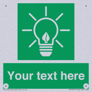 SV10791: Custom Green square with Save Energy