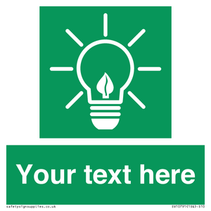 SV10791: Custom Green square with Save Energy