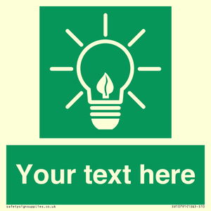 SV10791: Custom Green square with Save Energy