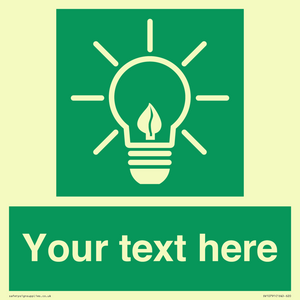 SV10791: Custom Green square with Save Energy