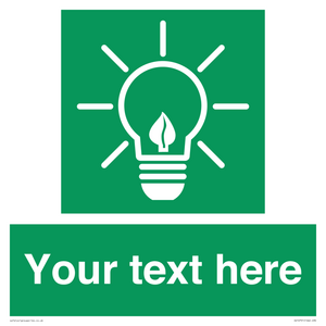 SV10791: Custom Green square with Save Energy