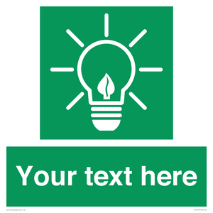 SV10791: Custom Green square with Save Energy