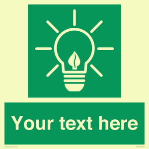 SV10791: Custom Green square with Save Energy
