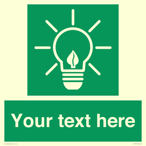 SV10791: Custom Green square with Save Energy