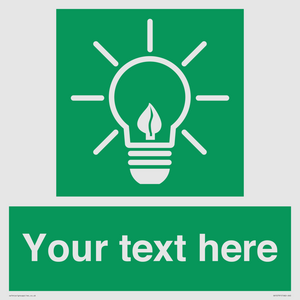 SV10791: Custom Green square with Save Energy