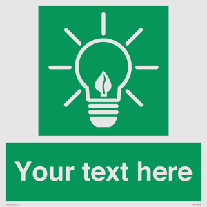 SV10791: Custom Green square with Save Energy