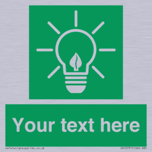 SV10791: Custom Green square with Save Energy