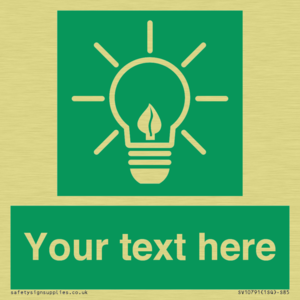 SV10791: Custom Green square with Save Energy