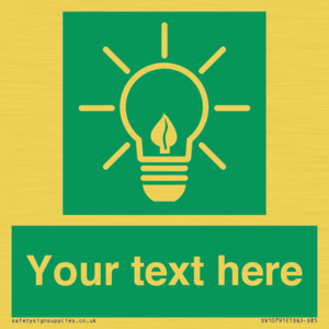 SV10791: Custom Green square with Save Energy