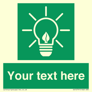 SV10791: Custom Green square with Save Energy