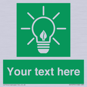 SV10791: Custom Green square with Save Energy