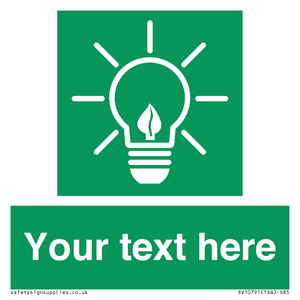 SV10791: Custom Green square with Save Energy