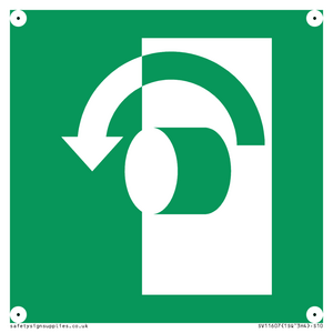SV11607: E018 safe condition turn anticlockwise to open