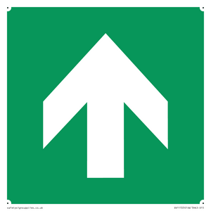 SV11723: E907 Safe condition: Up / forwards arrow (90 deg supplimentary)