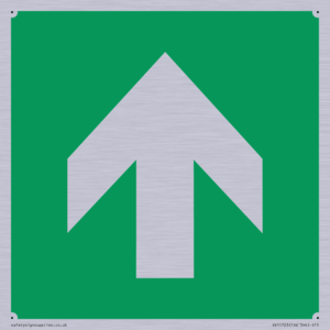 SV11723: E907 Safe condition: Up / forwards arrow (90 deg supplimentary)