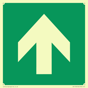 SV11723: E907 Safe condition: Up / forwards arrow (90 deg supplimentary)