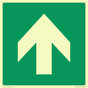 SV11723: E907 Safe condition: Up / forwards arrow (90 deg supplimentary)