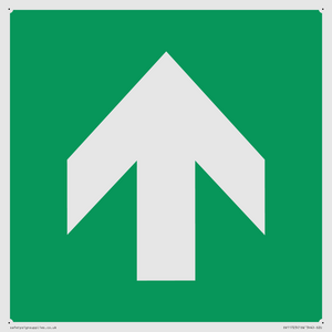 SV11723: E907 Safe condition: Up / forwards arrow (90 deg supplimentary)