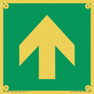 SV11723: E907 Safe condition: Up / forwards arrow (90 deg supplimentary)