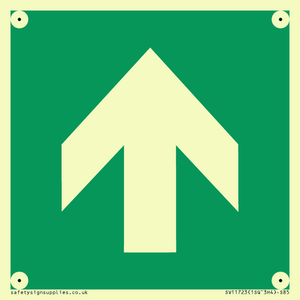 SV11723: E907 Safe condition: Up / forwards arrow (90 deg supplimentary)