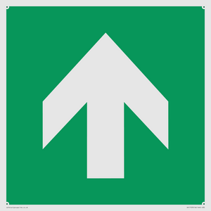 SV11723: E907 Safe condition: Up / forwards arrow (90 deg supplimentary)