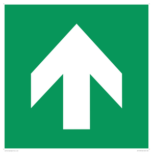 SV11723: E907 Safe condition: Up / forwards arrow (90 deg supplimentary)