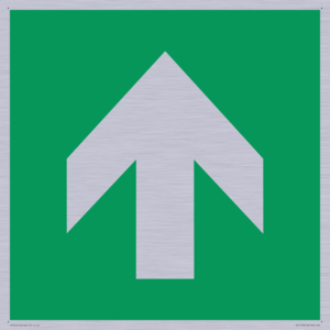 SV11723: E907 Safe condition: Up / forwards arrow (90 deg supplimentary)