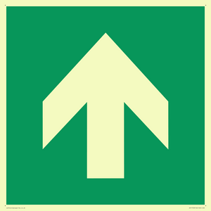 SV11723: E907 Safe condition: Up / forwards arrow (90 deg supplimentary)