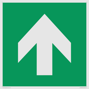 SV11723: E907 Safe condition: Up / forwards arrow (90 deg supplimentary)