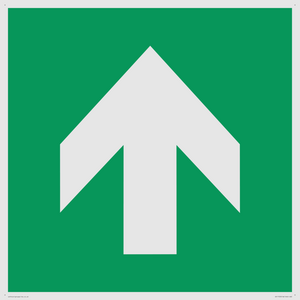 SV11723: E907 Safe condition: Up / forwards arrow (90 deg supplimentary)
