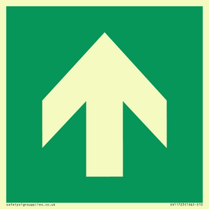 SV11723: E907 Safe condition: Up / forwards arrow (90 deg supplimentary)