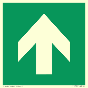 SV11723: E907 Safe condition: Up / forwards arrow (90 deg supplimentary)