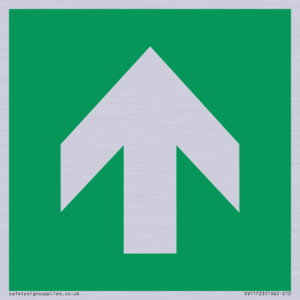 SV11723: E907 Safe condition: Up / forwards arrow (90 deg supplimentary)