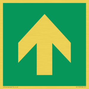 SV11723: E907 Safe condition: Up / forwards arrow (90 deg supplimentary)