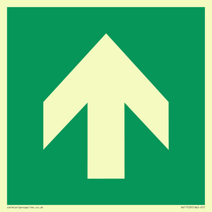 SV11723: E907 Safe condition: Up / forwards arrow (90 deg supplimentary)