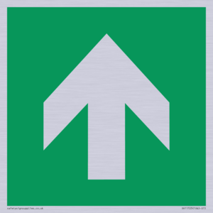 SV11723: E907 Safe condition: Up / forwards arrow (90 deg supplimentary)