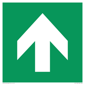 SV11723: E907 Safe condition: Up / forwards arrow (90 deg supplimentary)